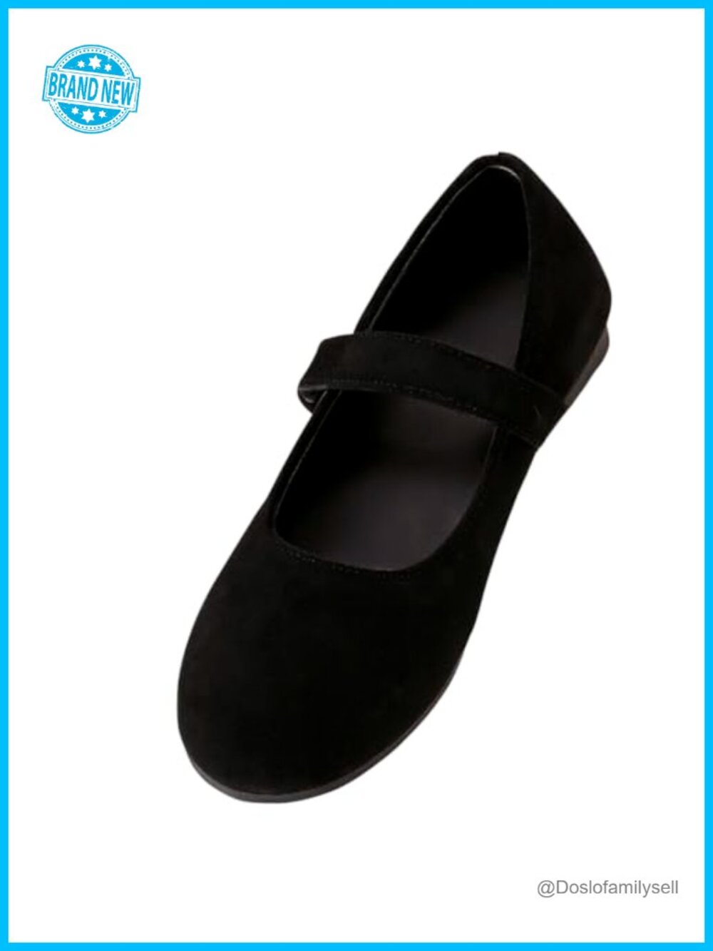 Mary Jane Flats Wide Toe Box Adjustable Strap Slip On Knit Ballet Flat